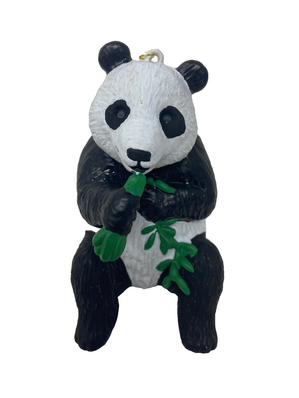 WWF Panda Christmas Ornament Vinyl Giant Panda Eating Bamboo World Wildlife Fund